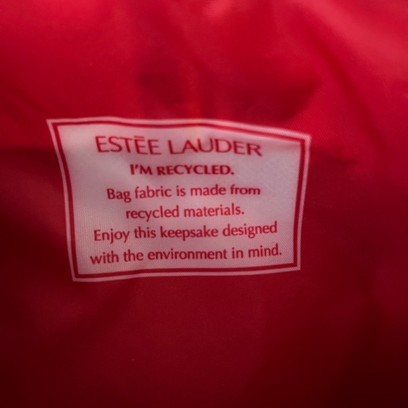 Estee Lauder Green & Red Plaid Design Cosmetics Bag - Picture 5 of 5